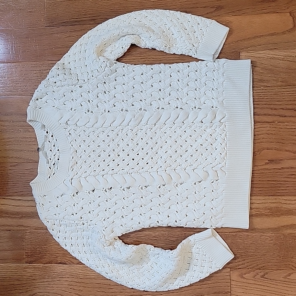 Knitted and Knotted Anthropologie open knit sweater